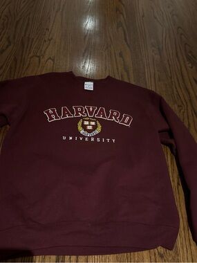 Champion Harvard Crewneck Sweatshirt in Maroon